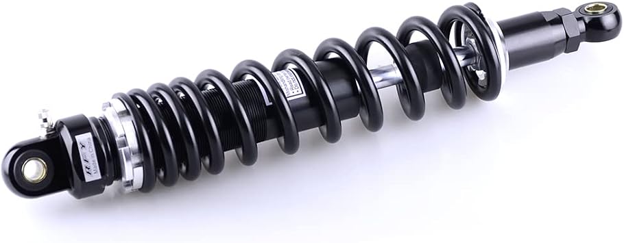 Motorcycle 390mm 15.35inch Air Shock Absorbers Rear Suspension Aluminum Universal Fit For ATV Kawasaki Honda Suzuki Yamaha Go Kart Quad Sport Bikes Dirt Black Silver 1Piece