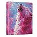 ALAZA Wolf Floral 3 Ring Binders with 3 Interior PVC Clear Pockets Clipboard Versatile Binders 200 Sheets for Office Home School 1 Pack