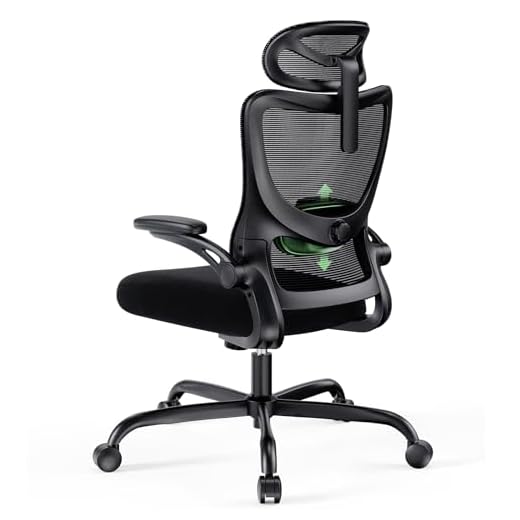 Marsail Silla de Oficina ergonómica con Soporte Lumbar Ajustable, reposacabezas y reposabrazos, Altura Regulable y función basculante