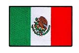 Graphic Dust 3.2x2 inches Mexico Flag Embroidered Iron On Patch Applique Mexican Flag Costume Unifor