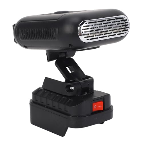 Oreilet Batteriewertiger Heizung, Tragbarer Raumheizung mit 2 Temperaturen für das Camping des Autobüros, 90 ° Flip, 2 USB, Kompatibel mit BL1830 BL1850 BL1840 BL1845 BL Batterien