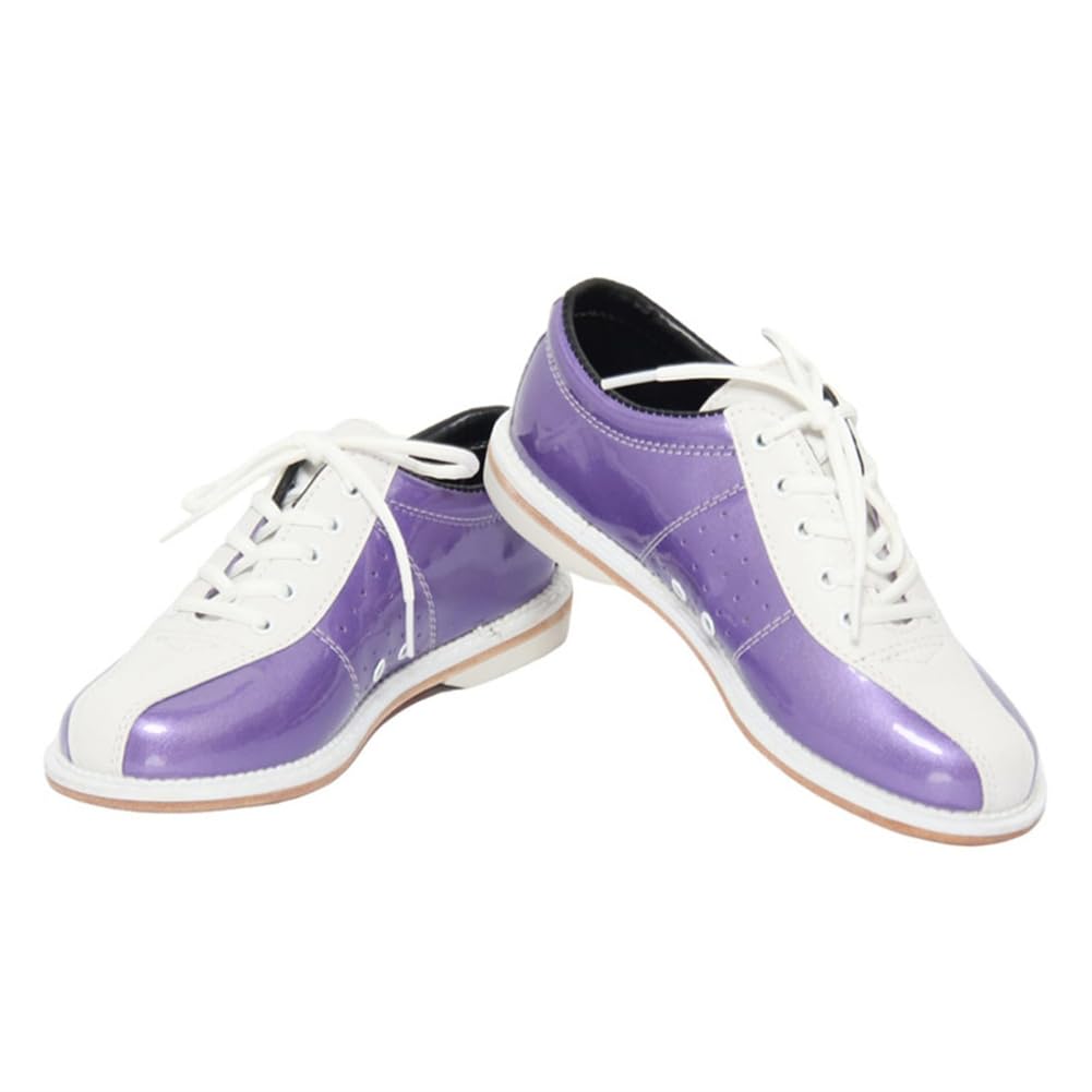 Herren Indoor Bowling Schuhe, Komfort Casual Mode Bowler Turnschuhe Schnürung Sneaker Athletic Trainer