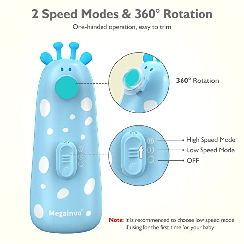 Nagelfeile Baby Elektrische,Megainvo Baby Nagelfeile Elektrisch Maniküre Set Nagelpflegeset Baby Nagelscheren Elektrisch Nageltrimmer Baby Erstausstattung Geschenk für Neugeborene Mädchen & Junge