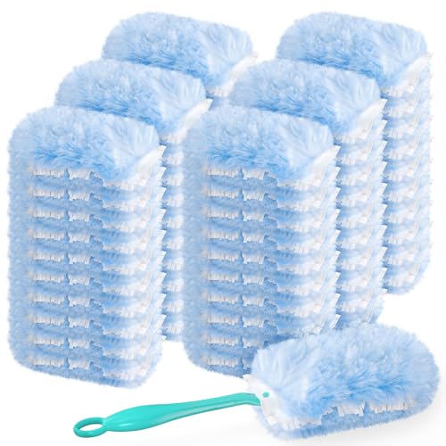 60 Count 360 Dusters Refills Compatible with Swiffer Duster with 2 Upgrade Hands