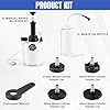 3L Manual Brake Bleeder Kit, One Person Brake Bleed Vacuum Pump with 1L Brake Fluid Bleed Bottle and 4 Master Cylinder Adapters, Suitable for Most Vehicles #5