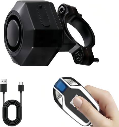 Alarme de bicicleta elétrica para veículos, alarme de vibração sem fio com sensor de movimento, impermeável, recarregável, sistema de alarme antirroubo para bicicletas elétricas, scooters