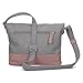 Zwei Damen Rolltop-Handtasche Olli OT6 Umhängetasche 2/4 Liter klassische Crossbody Bag wasserabweisend robust strapazierfähig Bicolor Design Schultertasche, hochwertig verarbeitet (powder)