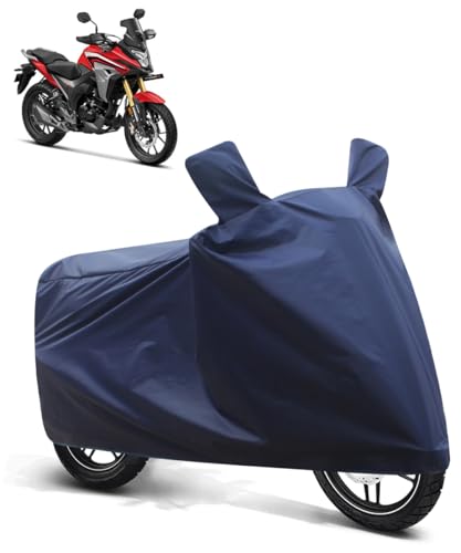 Image of FABTEC Two Wheeler Bike Cover Compatible with Honda CB 200X (Blue)