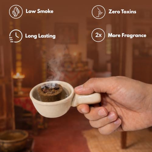 Image of 3-in-1 Havan Cups Combo - Sandalwood + Loban + Guggal (30 Cups) | Natural Cow Dung Sambrani Dhoop Cups for Home & Pooja | Hawan Samagri Kit | Chemical-Free, Charcoal-Free