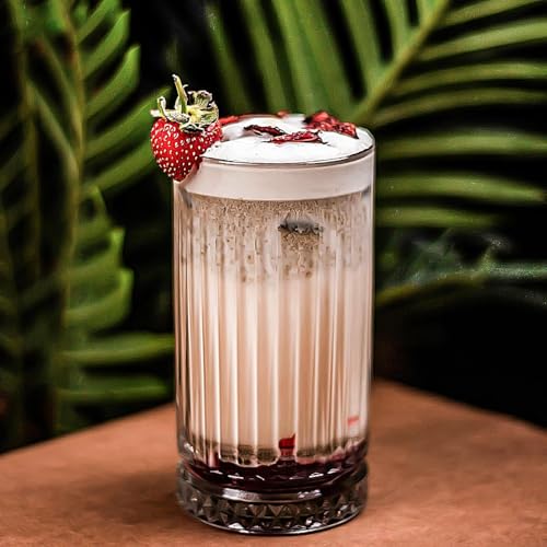 Image of bellemax 300 ML Premium Juice Glasses Drinking Glasses,Highball Lead-Free Glasses,Tumblers for Water,Juice,Beer,Cocktail and Mixed Drinks - 6 Pieces,Transparent (BM-01)