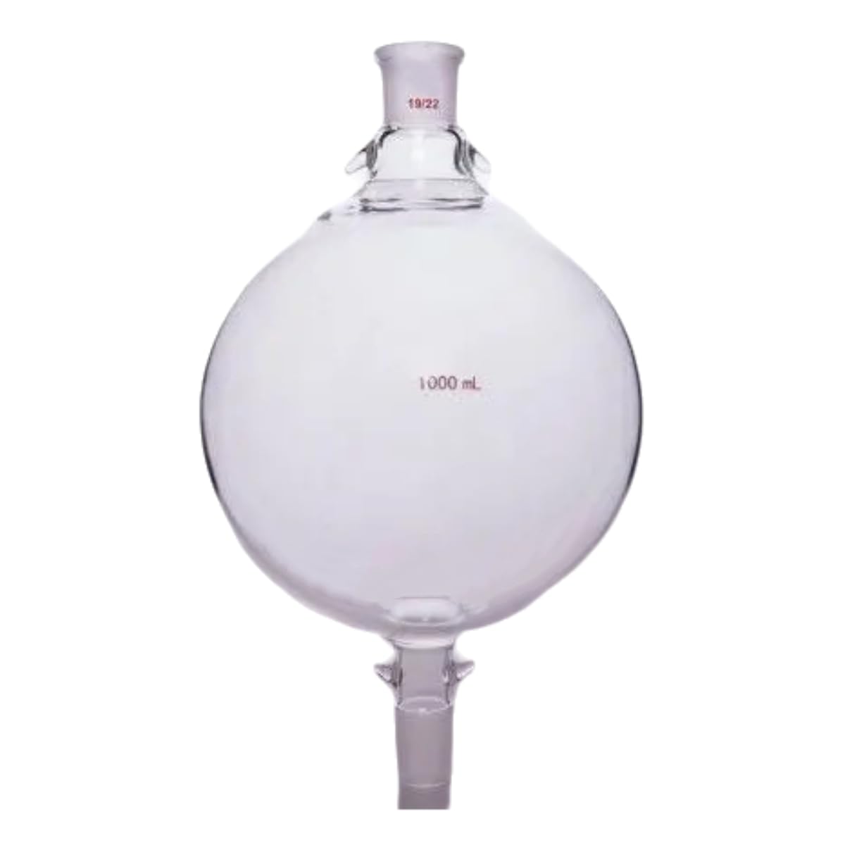 Glass Chromatography Reservoir Flask with Hooks Lab Distillation Biomass Bottle 19/22 Joint 1000ml