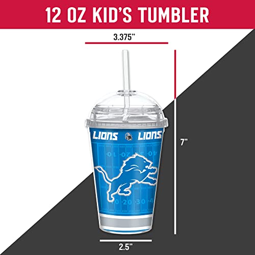 Image of Rico Industries NFL Football Rookie of The Year 12oz Acrylic Tumbler, Youth Tumbler with Swirly Straw