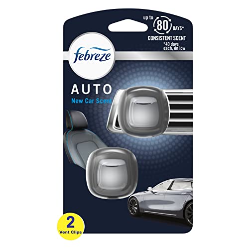 Febreze AUTO Air Freshener, Odor-Fighting Automotive Vent Clip, Scented Car Accessories, Long...