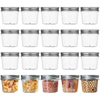 20-Pack 4 oz Plastic Mason Jars with Lids