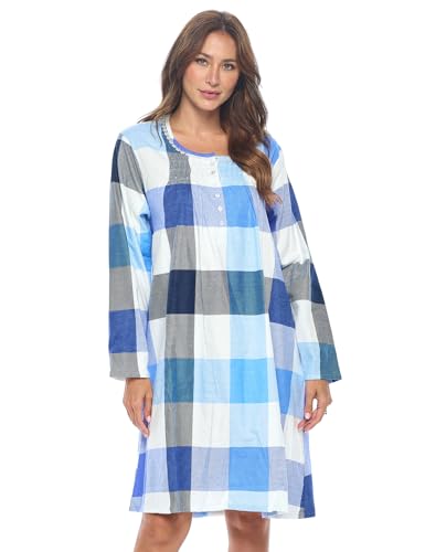 Casual Nights Women's Flannel Floral Long Sleeve Nightgown