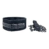 Gothic Plush Leather Collars Choker with Chain Detachable Leash Rope Small Pet Collar Black Lace