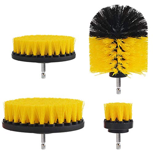 ZORE ? Drill Brush Scrub Pads 9 Piece Power Scrubber Cleaning Kit All Purpose Cleaner Scrubbing Cordless Drill for Cleaning Pool