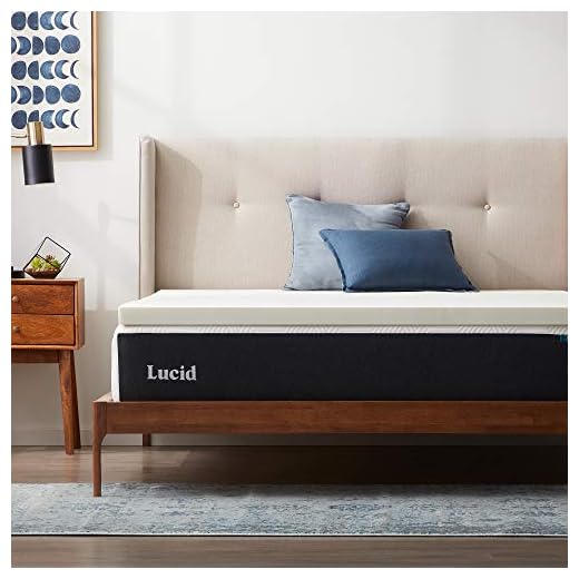 LUCID 2 Inch Dunlop Latex Mattress Topper, King (LU20KK70LT)