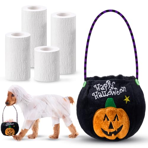 Amylove Set 5 Piezas Disfraz Momia Halloween para Perro