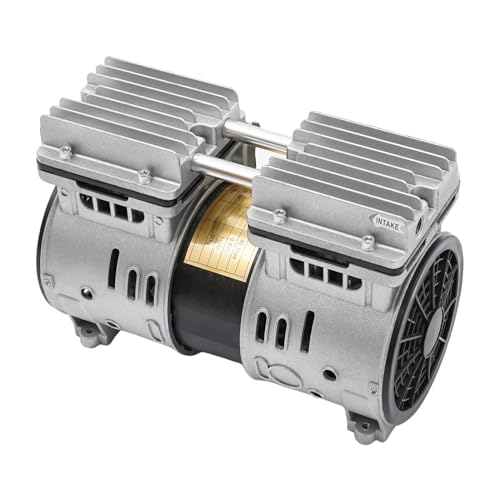 Vacuum Oil-Free Pump Industrial Compressor Oil-Free Piston Pump High Pressure Oil-Free Piston High Flow Vacuum Pump 370W 110V