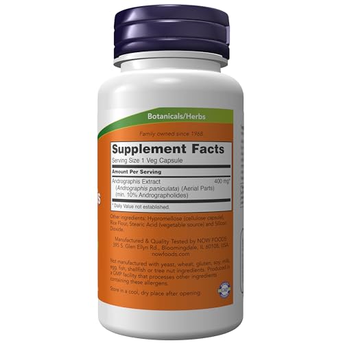 NOW Supplements Andrographis Extract Veg Caps