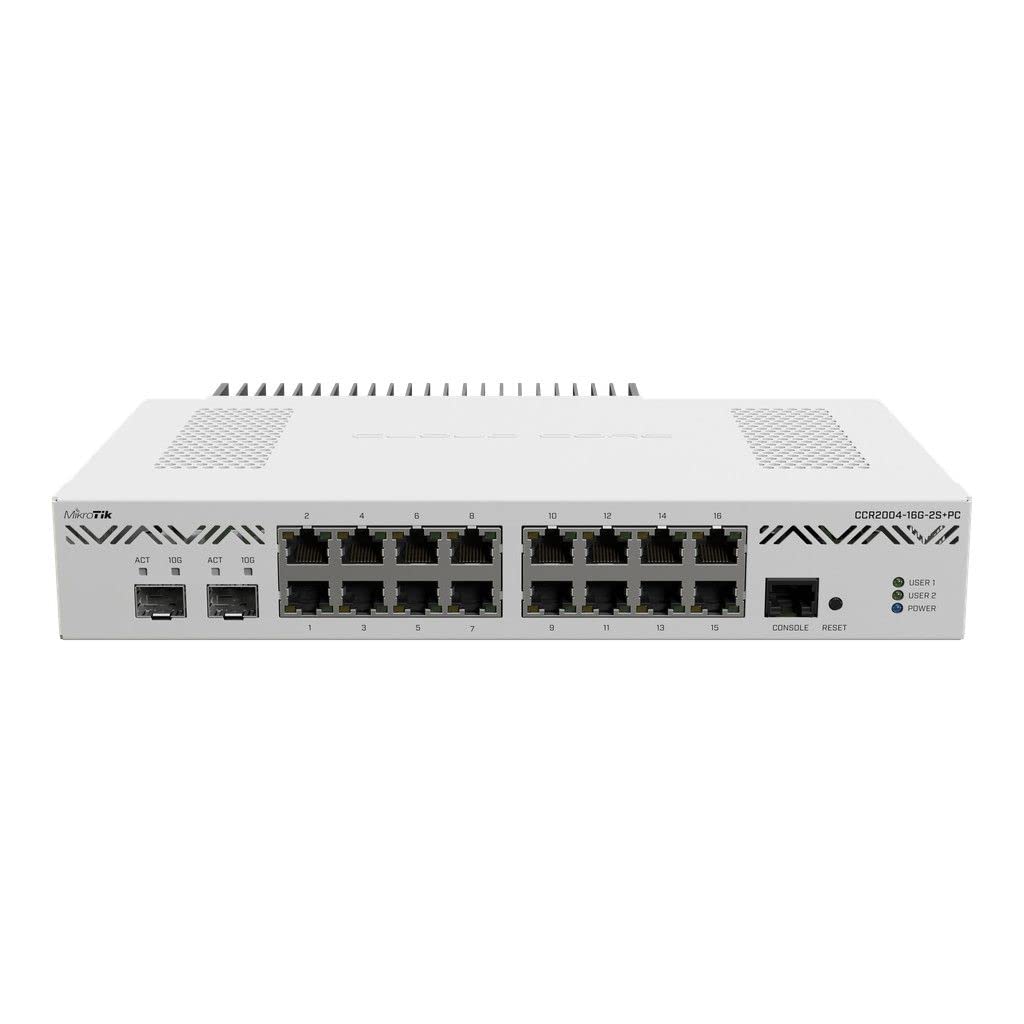 Amazon.com: Mikrotik CCR2004-16G-2S+PC Ethernet Router 16x Gigabit