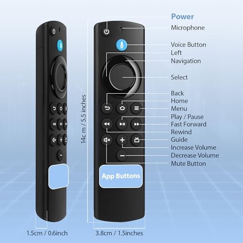 Image of Replacement Voice Remote Control Fit for Fire Smart TV Stick (2nd /3rd Gen), 4K Max, 4K, Lite, TV Cube (1st /2nd /3rd Gen), Smart TV (3rd Gen), for Hisense-Insignia-Toshiba-Series-TVs