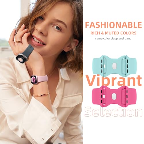 Maledan Band Compatible with Apple Watch Series 10 46mm Bands 40mm 38mm 41mm 42mm Women Men, 6 Pack Silicone Bands Sport Strap Wristband for Apple Watch iWatch SE Series 10 9 8 7 6 5 4 3 2 1 Ultra 1 2 - Thumbnail 2