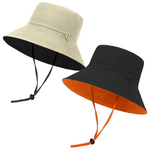 Reviews de Gorro de pescador para Mujer . 46 2 Piezas Sombreros de Sol para Mujer Reversible, Sombrero para el Sol con Una Cuerda Desmontable a Prueba de Viento, Protección UV UPF 50+, Perfecto para Exteriores, Playa,...