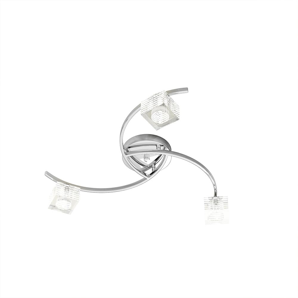 Plafonnier Toplight Metropolitan éclairage anti-éblouissement G9 chrome verre