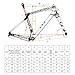 HWEVDHJ 40/43/46/49/53cm Gravel Road Bike Frameset Carbon Fiber Frames Disc Brake Bicycle Frame Thru Axle 100/142mm Internal Routing with Carbon Fiber Fork(Green,53cm)