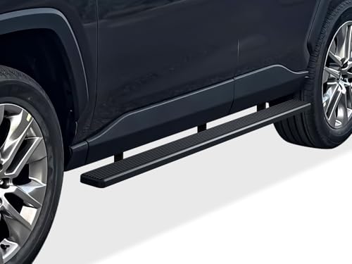 Estribos laterales Tuxtreme acero inoxidable negro 5 pulg