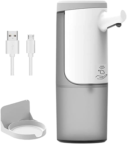 Automatic Soap Dispenser, Waterproof Rechargeable Soap Dispenser, Touchless Foaming Soap Dispenser,Infrared Motion Sensor Hands Free Countertop Soap Dispensers，for/Kitchen/Bathroom/Hotel(450ml/15oz)