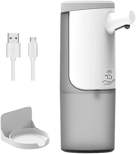 Automatic Soap Dispenser, Waterproof Rechargeable Soap Dispenser, Touchless Foaming Soap Dispenser,Infrared Motion Sensor Hands Free Countertop Soap Dispensers，for/Kitchen/Bathroom/Hotel(450ml/15oz)