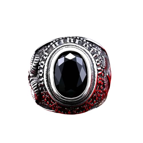 Sumpgle Anillo de acero inoxidable para hombre G.V Réplica original Titanio Acero circón Piedra Vintage Masonería Joyería Estilo de moda