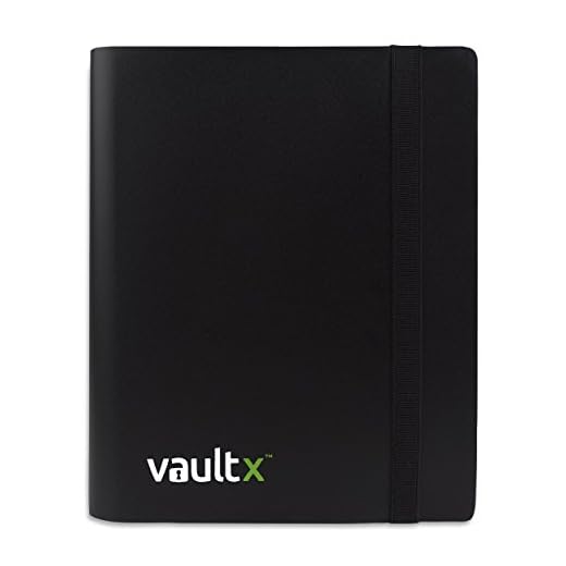 Vault X Pärm – 4 fickors samlarkort albummapp – 160 sidofickor laddad fickpärm för TCG (svart)