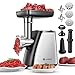 Tritacarne AAOBOSI, Tritacarne Elettrico 3-IN-1[2800W Max]con 2 Lame, 3 Piatti, Insaccatrice per Salsicce, Kit Kubbe, per Uso Domestico in Cucina, Acciaio Inossidabile