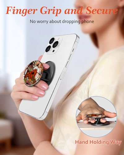 Image of Magnetic Phone Grip, Cute Finger Grip Phone Stand, Mushroom