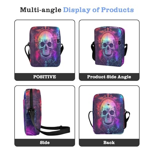 messenger bags Crossbody Bags For Women Womens Cross Body Purse Bags Adjustable Strap for Casual Casual- Dreamy Colors Tarot Pirate Skull4