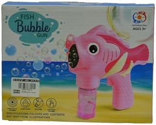 جيني لعبة مسدس فقاعات على شكل سمكة قرش للاطفال، لعبة قاذف فقاعات مضيئة مع محلول فقاعات سهل اعادة التعبئة، اضواء واصوات لعبة الة فقاعات مثالية للاطفال الاولاد والبنات والانشطة الخارجية