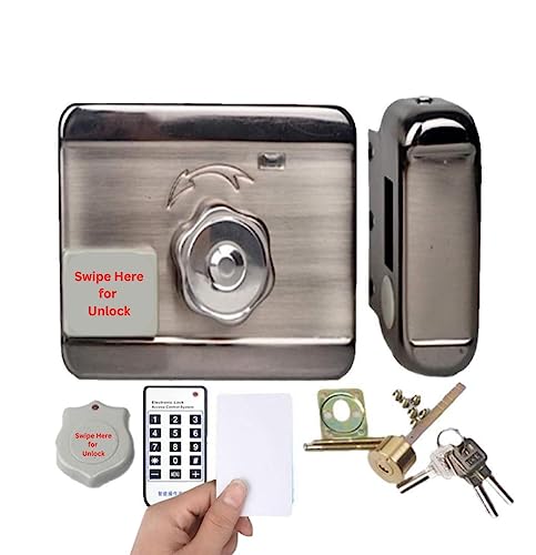 Jenix RFID Card motorised Door Lock for Hotel Rooms I Smart Motor Lock I Keyless Electronic Door Lock I Swipe Card Remote Control Key Swipe Locks