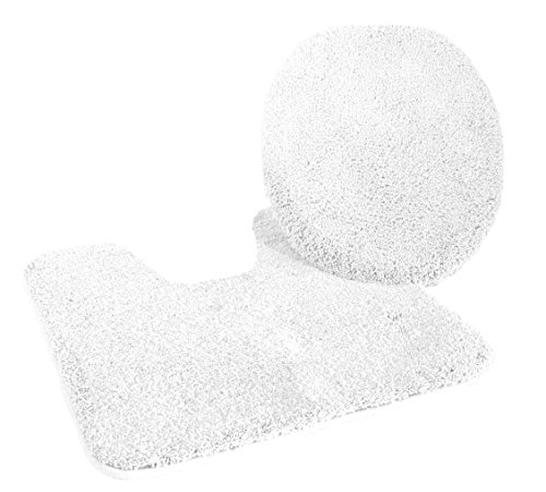 Kinzler J-10052/00 Mikrofaser Bademattenset 2-teilig, WC-Deckelbezug 47 x...