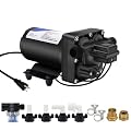 Water Pressure Booster Pump for Home 110V Fresh Transfer Diaphragm Water Pump with Plug for Garden Lawn 5.5GPM 75PSI High Pressure RV Water Washdown Pump for Bathroom Yacht Agricultural Irrigation