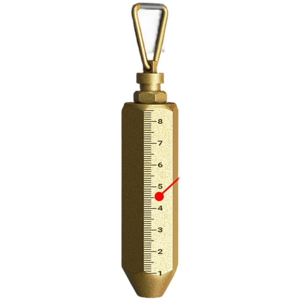 Cinta métrica de metal con anclaje de latón y escala de acero al carbono para una medición precisa del nivel de aceite o agua en tanques, negro y amarillo, 15 m