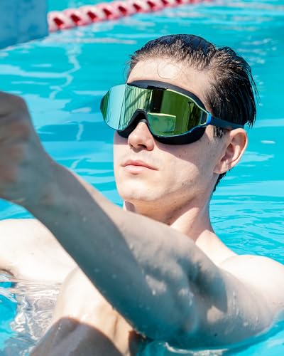 Image of Seasprint Swim Goggles,Wide Angle Anti-fog and UV Leak Proof Goggles,Fashion Swim Glasses for Men Women