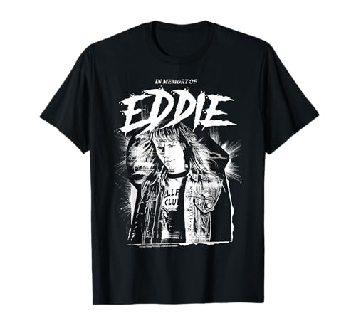 Stranger Things in Memory of Eddie Munson Hellfire Club T-Shirt