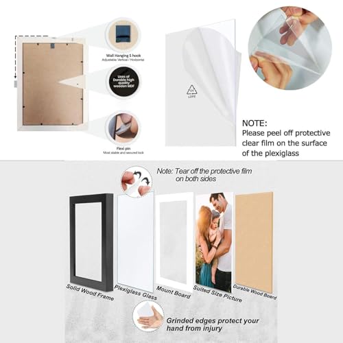 Image of Customized Fathers Day Gift for your DAD with 5 Pictures Collage print along with Spotify Song Code, Photo Frame With Photo Upload, Fathers Day Birthday, and For Parents (9.2x12.6 Inch)