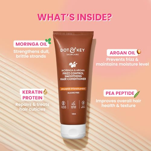 Image of Dot & Key Moringa Argan Shampoo & Conditioner Combo | Shampoo 200ml, Conditioner 120ml