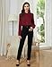 TQD Women Button Down Bodysuit Long Sleeve Collared Shirt Satin Blouse Body Suit Dressy Business Casual Office Professional