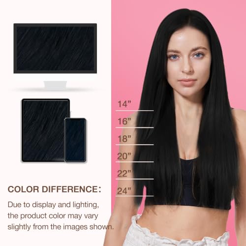 Image of GOO GOO Genius Weft Hair Extensions Human Hair Invisible Blend Flat Weft